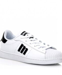 Zapatillas Mustang Agon deportivas infantiles blanco y negro