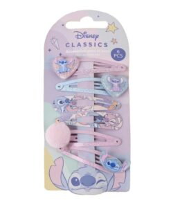 Clips 6 piezas Stitch con aplicaciones