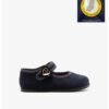 Merceditas Conguitos Barefoot Navy azul marino para niña