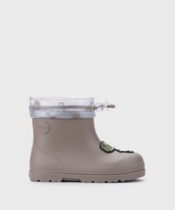 Botas Igor Mendi Dino Taupe barefoot infantiles